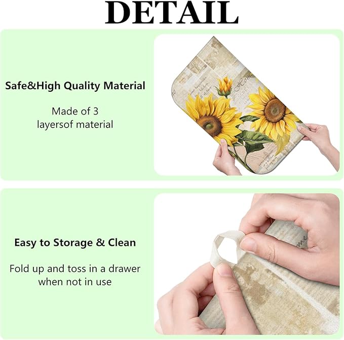 Dish Drying Mat Drainer Pads
