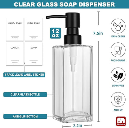 GMISUN Glass Soap Dispenser