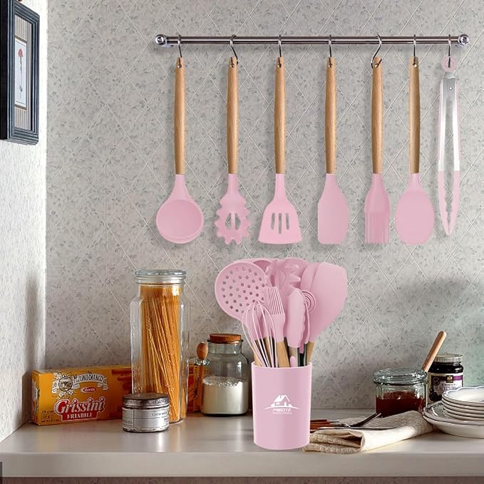 MIBOTE Silicone Cooking Kitchen Utensils Set