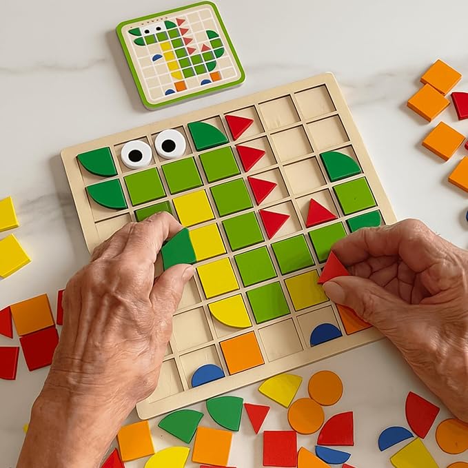 Dementia Activities for Seniors, Wooden Puzzles for Adults, Memory Games for Seniors with Dementia, Alzheimers Products for Elderly, Cognitive Therapy Puzzle, Brain Occupational Gift