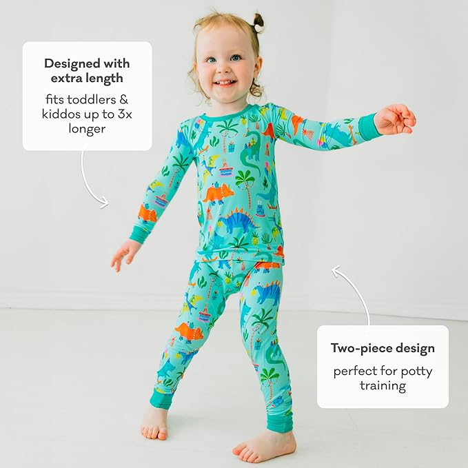 Little Sleepies Two-Piece Pajama Set for Boys & Girls, Soft Viscose from Bamboo Toddler Pajamas for Kids, Family Matching PJs
