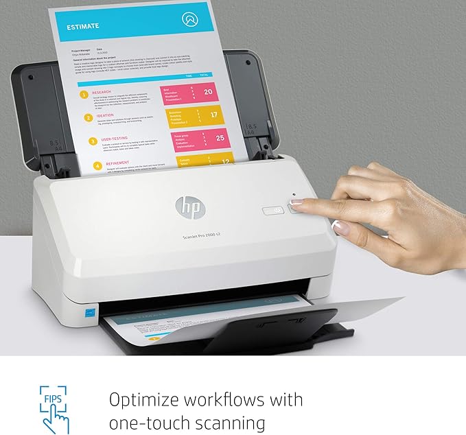 HP ScanJet Pro 2000 s2 35ppm USB 3.0 Color Duplex Scanner