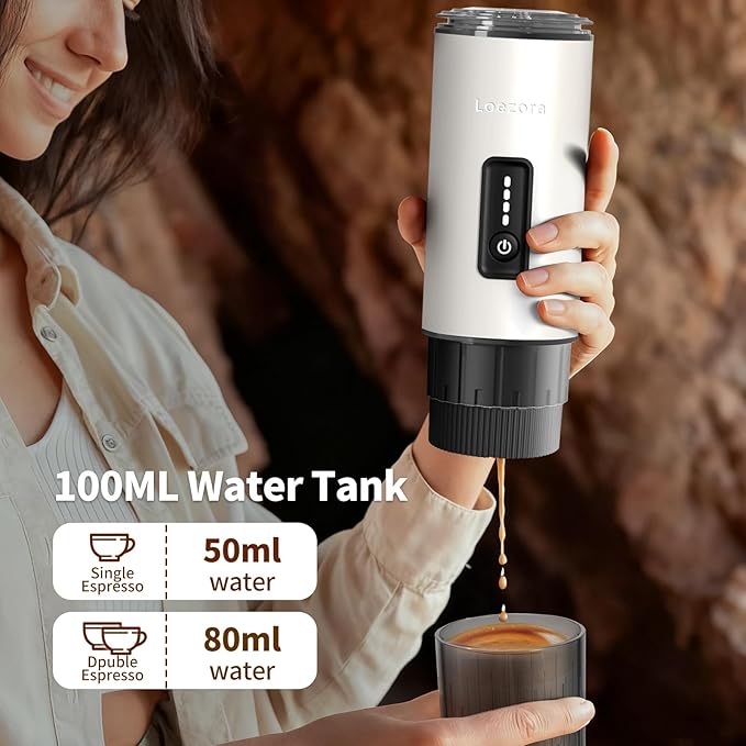 Leozora Portable Espresso Maker, 20Bar Professional Pressure, Stainless Steel