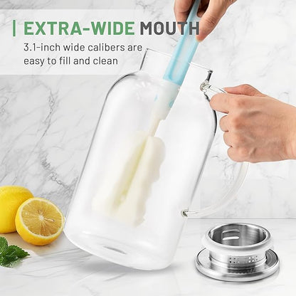 SUSTEAS 2.2 Liter 75oz Glass Pitcher