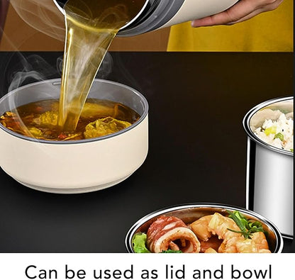 AYNEFY Electric Lunch Box, 2L Stainless Steel Portable Electric Food Warmer