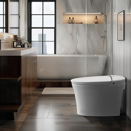 Smart Toilet with Heated Seat & Auto Flush, 1.1/1.6 GPF One Piece Tankless