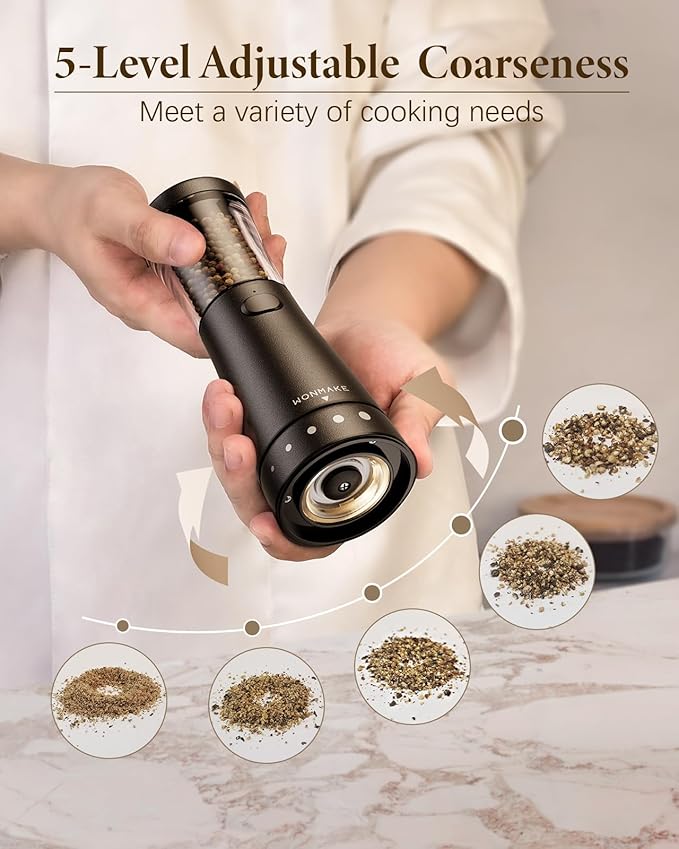 Electric Salt and Pepper Grinder Set