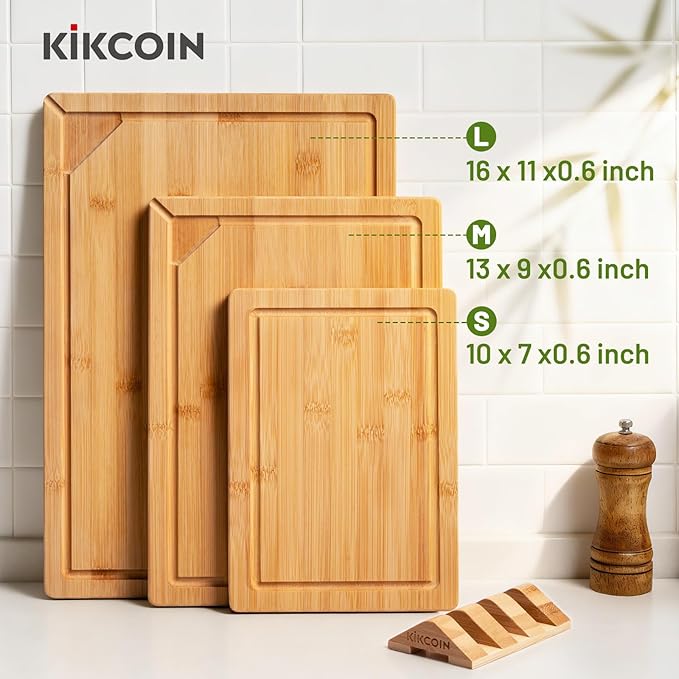Kikcoin Over Sink Bamboo Cutting Boards