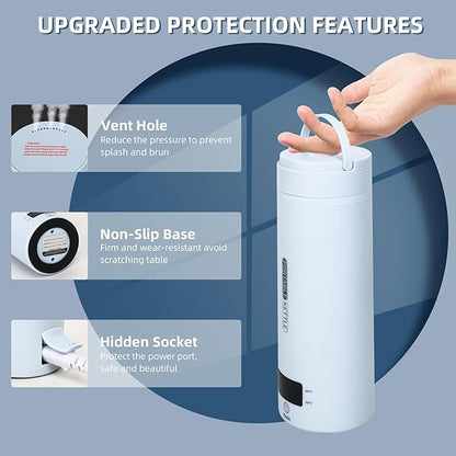 Travel Electric Kettle Portable Small Mini Tea Coffee Kettle Water Boiler