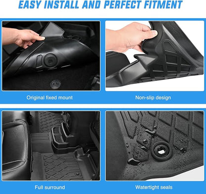 Nilight TPE Floor Mats for Ford Fusion Lincoln MKZ 2013 2014 2015 2016,All Weather Custom Fit Heavy Duty Floor Liners