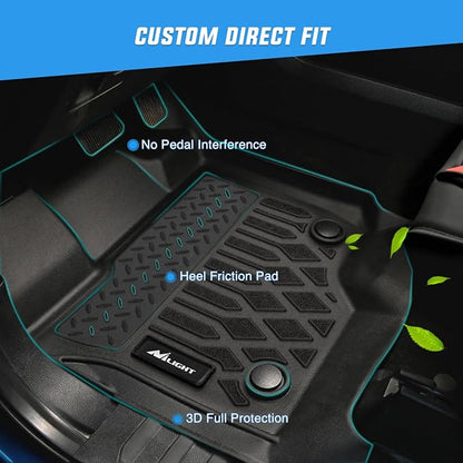 Nilight Floor Mats for Toyota Land Cruiser GX550 (Only for 5 Seats) 2024 2025 2026 All Weather Custom Fit Heavy Duty Floor Liners