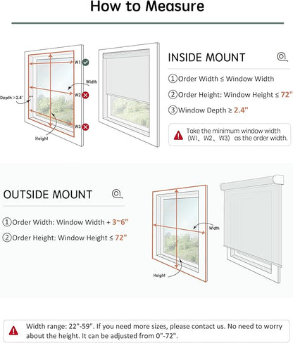 Yoolax Motorized Blinds with Remote, Automatic Roller Shades Compatible with