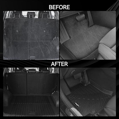 Floor Mats for Ford Escape 2020-2026(Gas Only), Trunk Mat and Backrest Mat & Door Sill Guard All Weather TPE Protector for Ford Escape Floor Liner Accessories