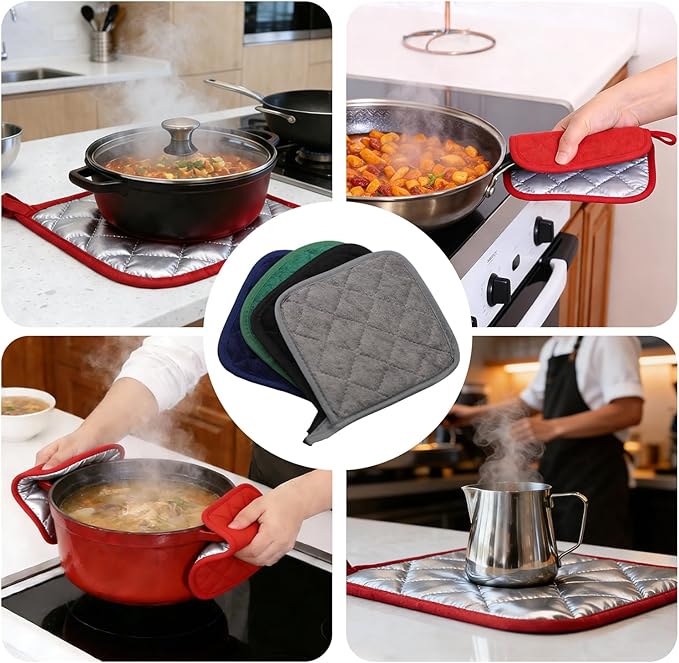 4 Pack Pot Holders for Kitchen Clearance Oven Potholders Sets for Kitchens Hot
