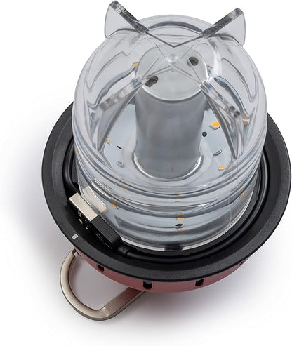 Barebones Beacon Hanging Light ??Red, Rechargeable LED Camping Lantern with Adjustable Brightness ??Weatherproof Vintage-Style Hanging Lantern for Outdoor Adventures and Year-Round Use
