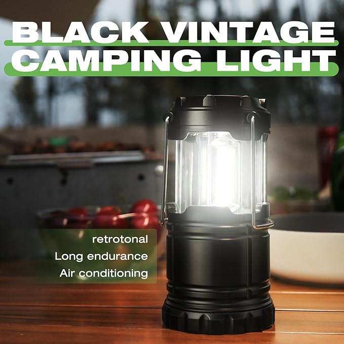 Lantern Collapsible Camping Light, Battery Operated Lanterns LED Super Bright for Power Outages Indoor Emergency Outdoor Camping Hiking Kit (COB-4)