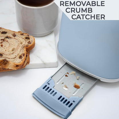 Rae Dunn Retro Rounded Bread Toaster, 2 Slice Stainless Steel Toaster