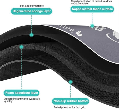 Coffee Bar Mat for Countertops 19inx12in, Absorbent Hide Stain Anti-Slip Cafe
