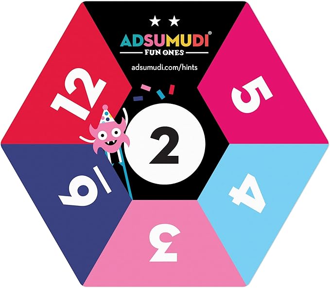 Adsumudi Fun Ones: The Fast-Paced Math Game for Kids, Families & Classrooms – Fun Mental Math Card Game for Ages 6+ – Play Solo or Together, Multiple Difficulty Levels, Made in USA