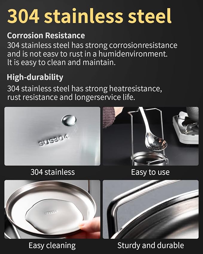 Pot Lid Organizer, Pot Lid Holder 304 Stainless Steel Pot Lid Stand, Lid and