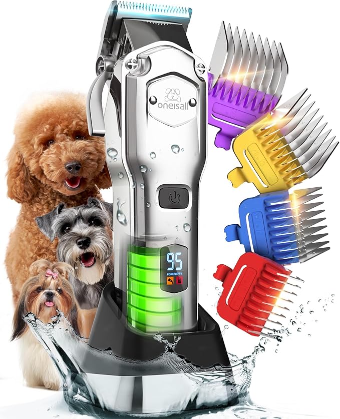 oneisall Professional Dog Grooming Clippers: Cordless Rechargeable Thick Hair