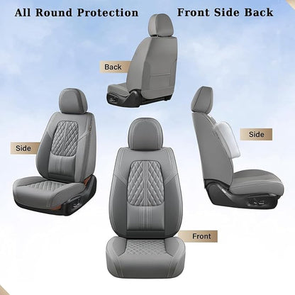 Coverado Car Seat Covers, Car Seat Covers Front Seats, 2-Pack Front Seat Cover, Nappa Leather Waterproof Seat Covers, Car Seat Protectors, Automotive Seat Covers Universal Fit for Most Vehicles