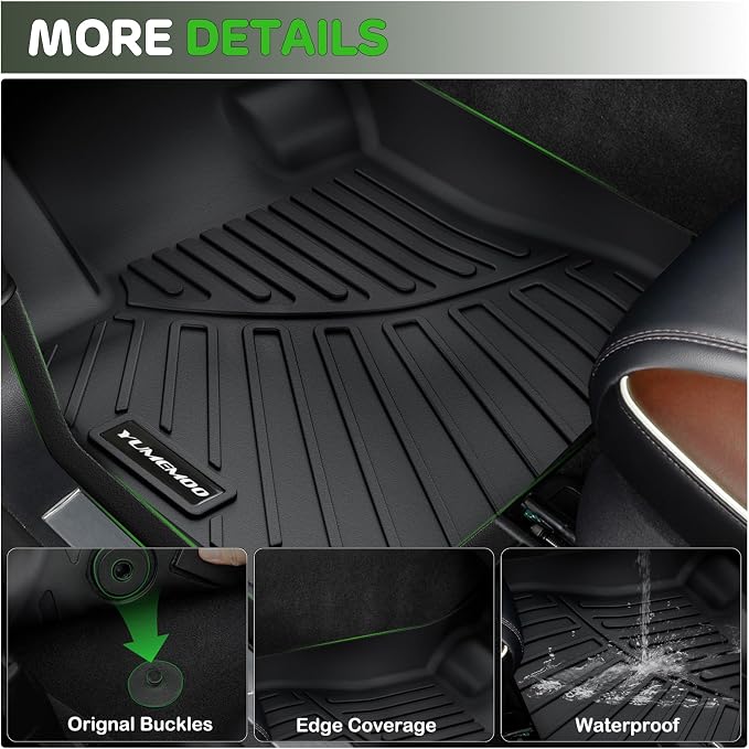 Floor Mats for 2015-2019 Hyundai Sonata & Kia Optima 2016-2019 Upgrade Trunk Mat All Weather TPE Floor Liners Fit for 2019 Sonata 1st & 2nd Row and Cargo Liner Anti-Slip Full Set Car Mats