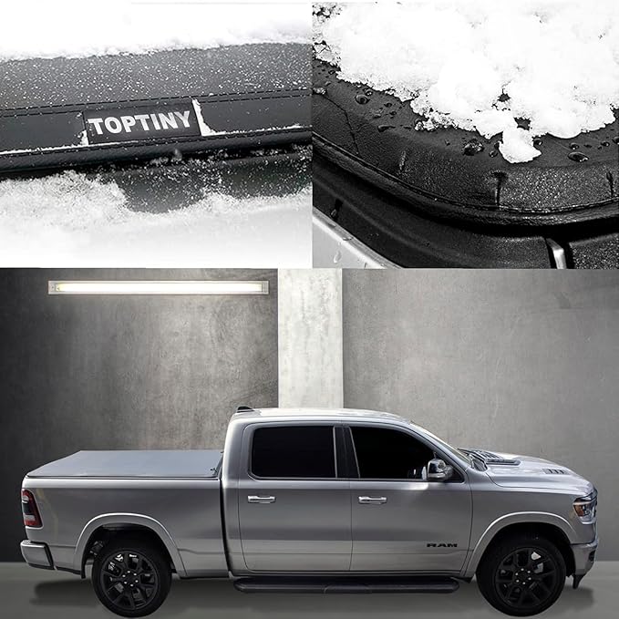 Toptiny Soft Folding Truck Bed Tonneau Cover|TSTF035|Fits 2022-2026 Toyota Tundra 6'6" Bed (78")