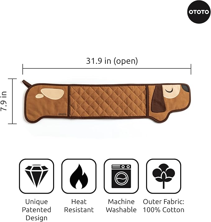 OTOTO Hot-Dog Double Oven Mitts Cute Funny