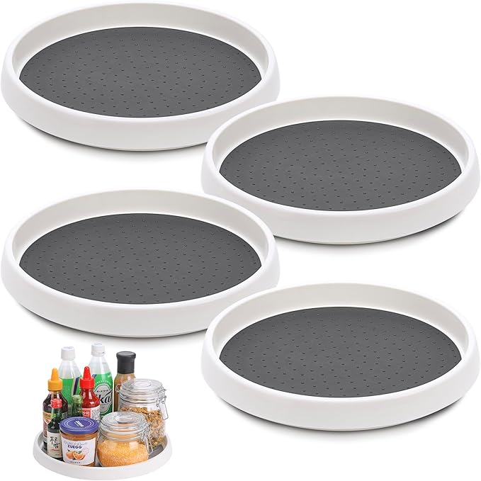 Lazy Susan Turntable, 10 Inch Non-Skid Lazy Susan Organizer