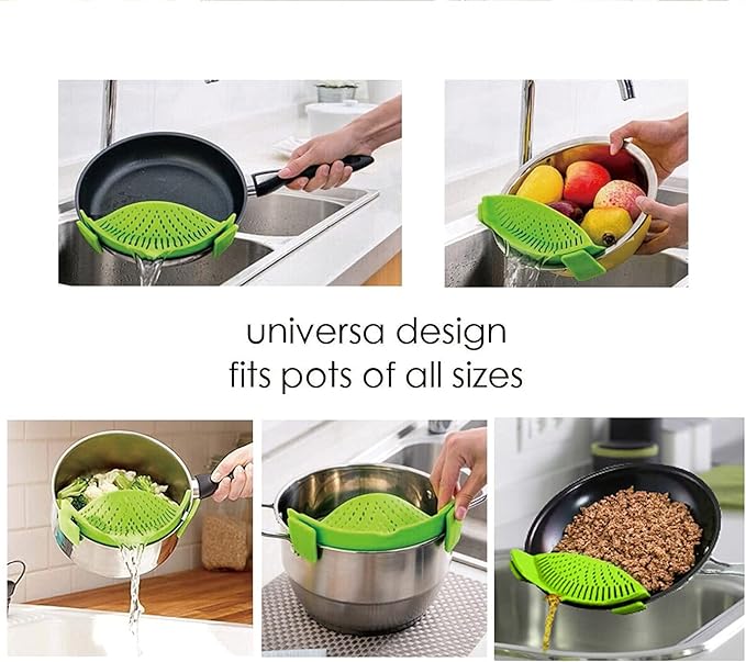 2 Pcs Clip on Strainer, Pot Strainer