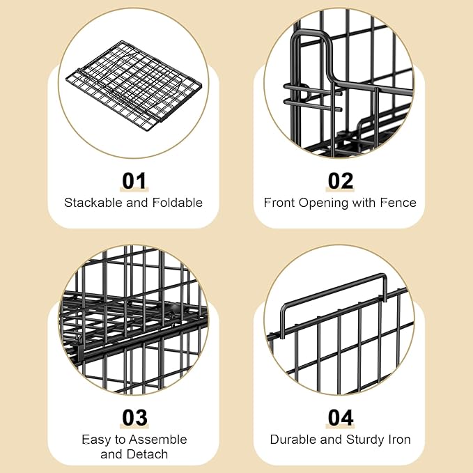 4-Tier Stackable Closet Organizers and Storage Basket