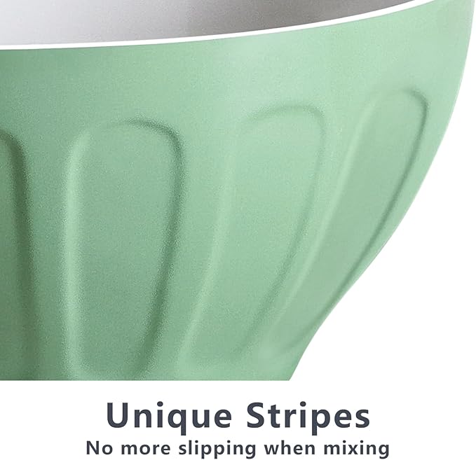 Lareina Ceramic Mixing Bowls Set of 3, Large Nesting Bowls