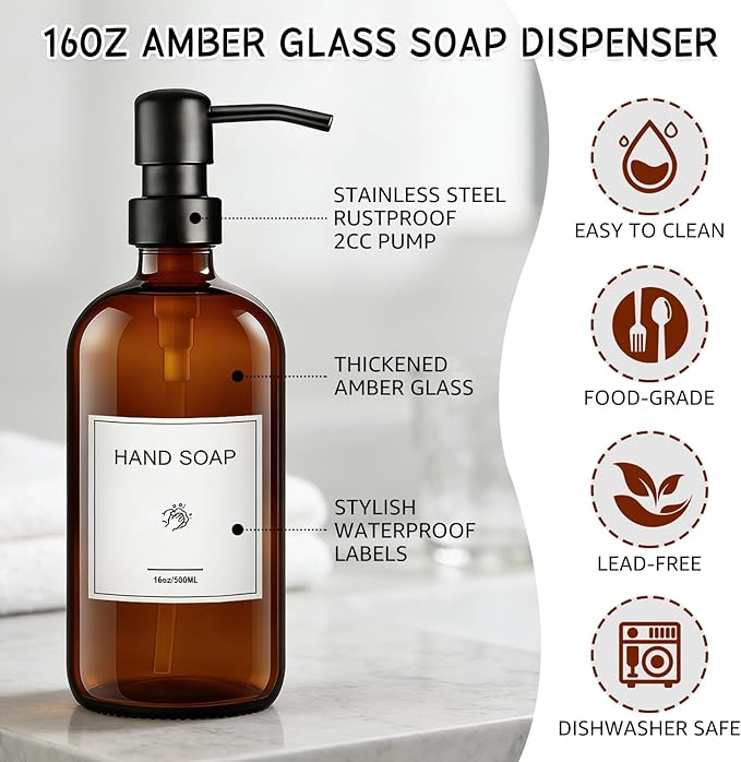 KEYWING Kitchen Soap Dispenser Set