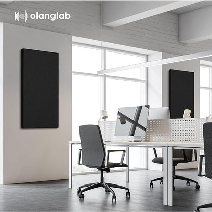 Olanglab Sound Absorbing Acoustic Wall Panels 2 Pack, Large Fabric Wrapped