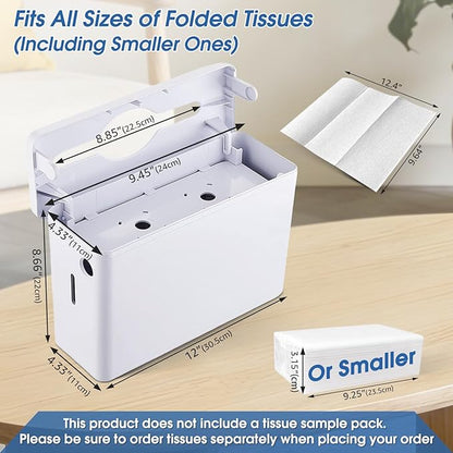 Paper Towel Dispenser Countertop, Large Capacity 200 Sheets, Non-Slip Base