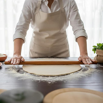 Beech Wood Non-Stick Oil Rolling Pin -Turkish Oklava-Infused Smooth Surface