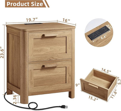 Joaxswe Farmhouse Nightstand Set of 2