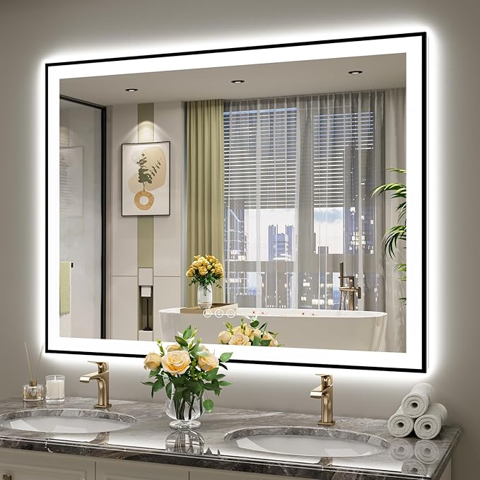 YEELAIT 51x40 Inch LED Bathroom Mirror