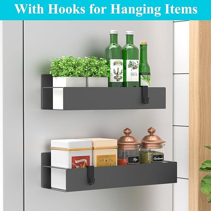 HuggieGems 2 Pack Magnetic Spice Storage Rack Organizer