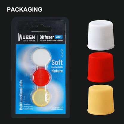 WUBEN AC1 3 Colors Flashlight Diffuser Durable Compatible with 24.5-26mm Diameter Lamp Caps for C3 L50 L50S TO40R TO46R Flashlight