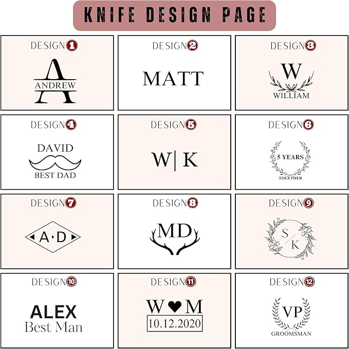 Personalized Folding Knife, Damascus Brown Blue Pocket Knife, Groomsmen Gift, Personalized Gift for Dad, Son, Husband, Boyfriend, Anniversary or Father’s Day Present, Christmas Gift