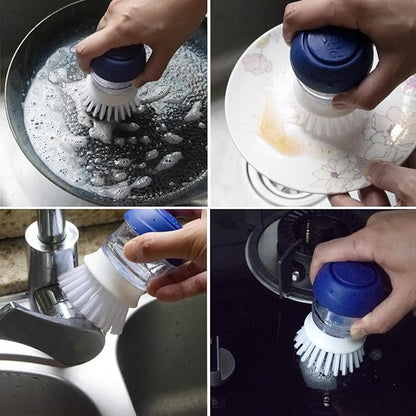 CELOX 2 Pack Dish Brush with Soap Dispenser