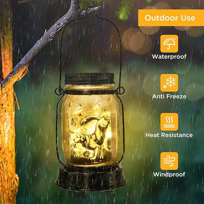 kyoryuger Pyrenees Gifts for Women/Men Pyrenees Dog Solar Lanterns Mom Birthday Dog Lovers Lantern Pet Loss Pet Memorial Lights Solar Garden Decoration for Yard, Patio,Backyard,Porch Torches Light