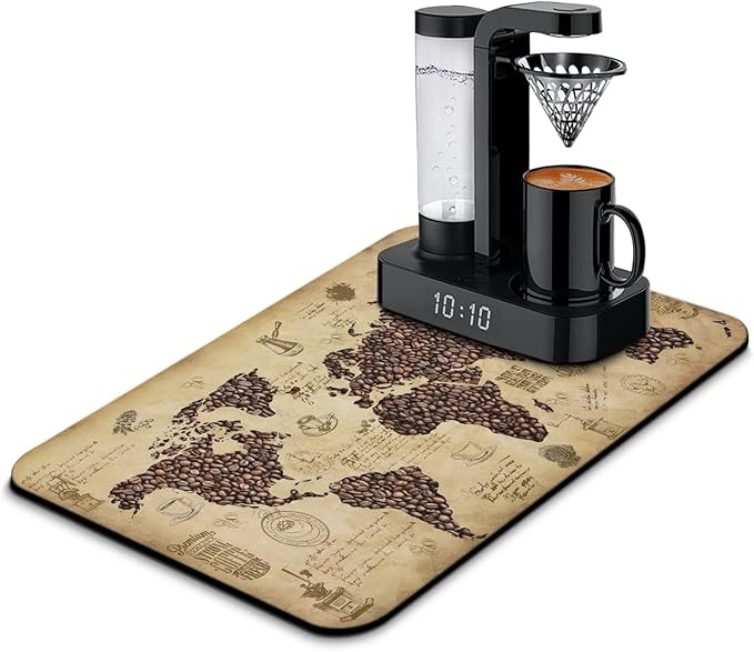 Fun Coffee Mat 23inx15in, Coffee Bar Mat