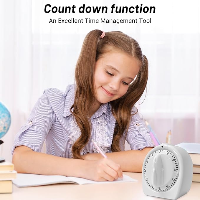Kitchen Timers for Cooking, 60 Minute Wind Up Timer, Visual Mechanical Timer