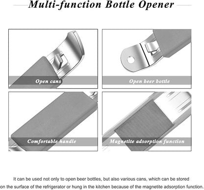 3 Pieces Magnetic Bottle Openers Can Opener Classic Beer Opener Stainless Steel