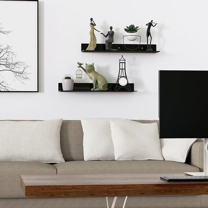24 Inches Acrylic Wall Shelves 2 Pack, Floating Shelf