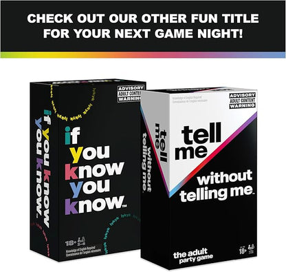 Spin Master Games, Tell Me Without Telling Me, The Viral Hit Adult Card Game, Bachelorette Party Activity, Meme Party Game, 2-10 Players, for Ages 18 & Up