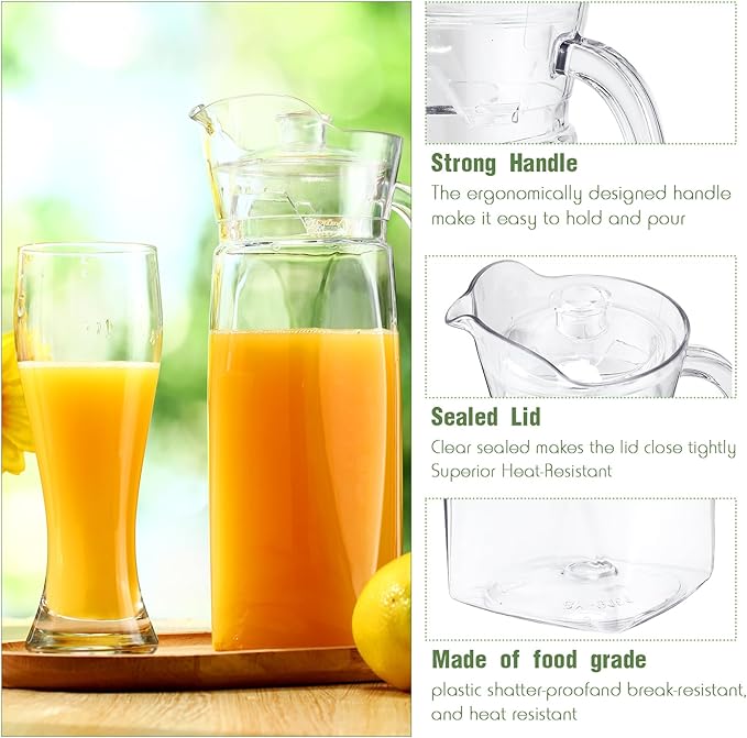 Didaey 4 Pcs Acrylic Water Pitcher